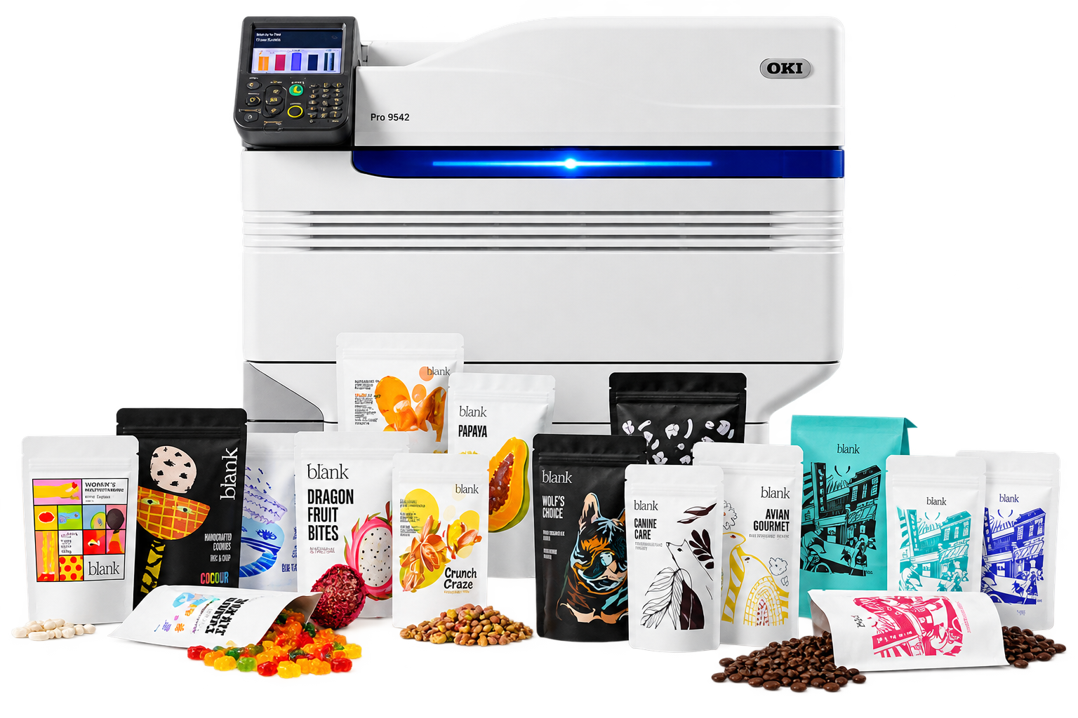 OKI Pro 9542 - Color Label and Pouches Printing Machine — Key Features